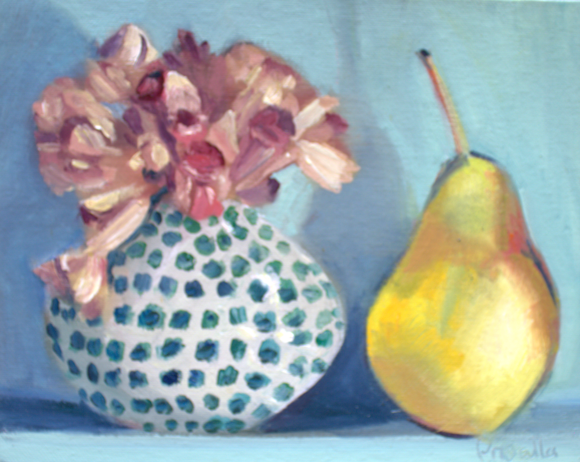 Spotty Vase and Pear