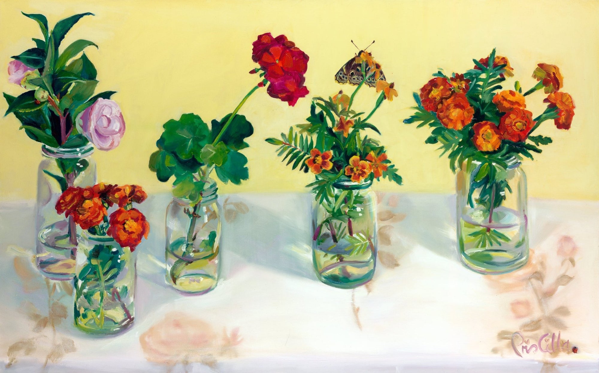 Marigolds in Yellow - Priscilla's Studio