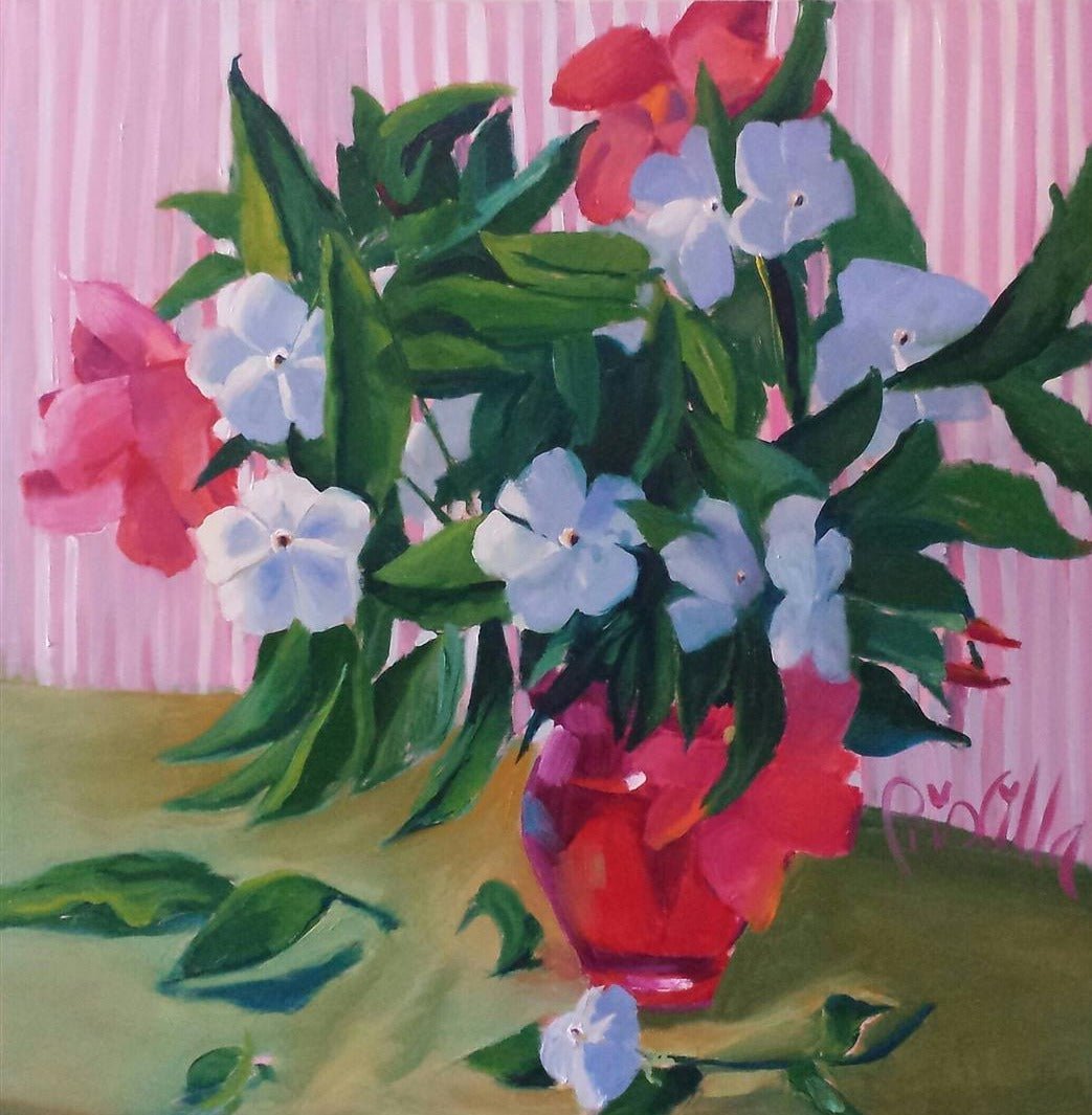 Red Vase - Priscilla's Studio